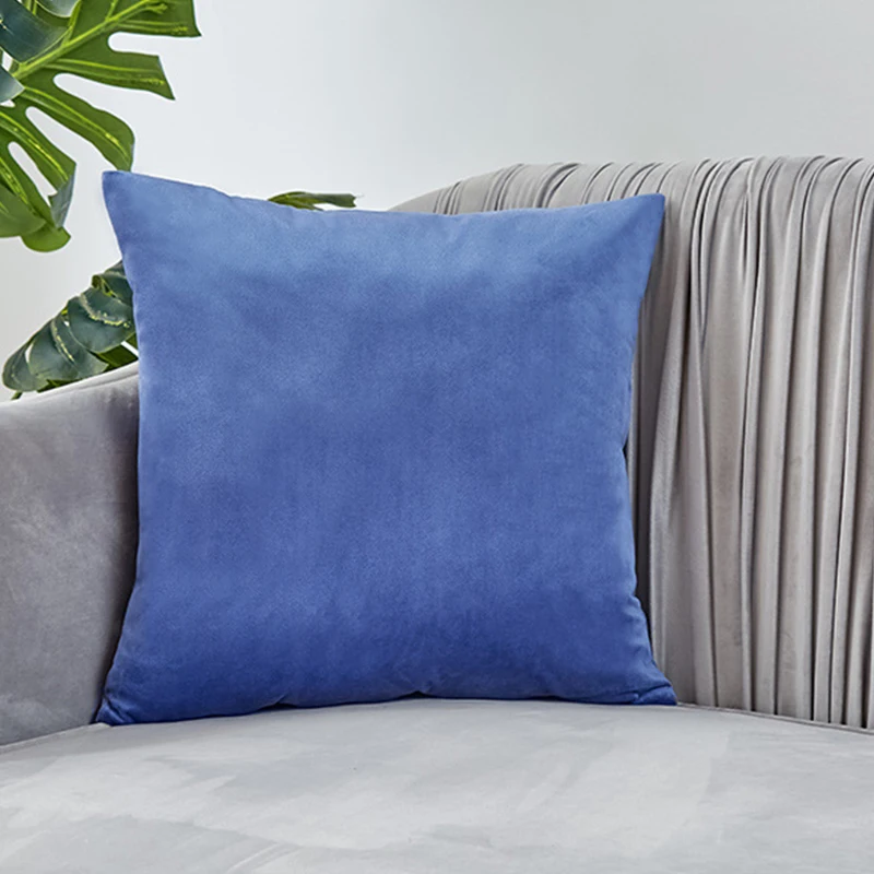 Наволочка однотонная бархатная наволочка для диванной подушки Чехол домашняя