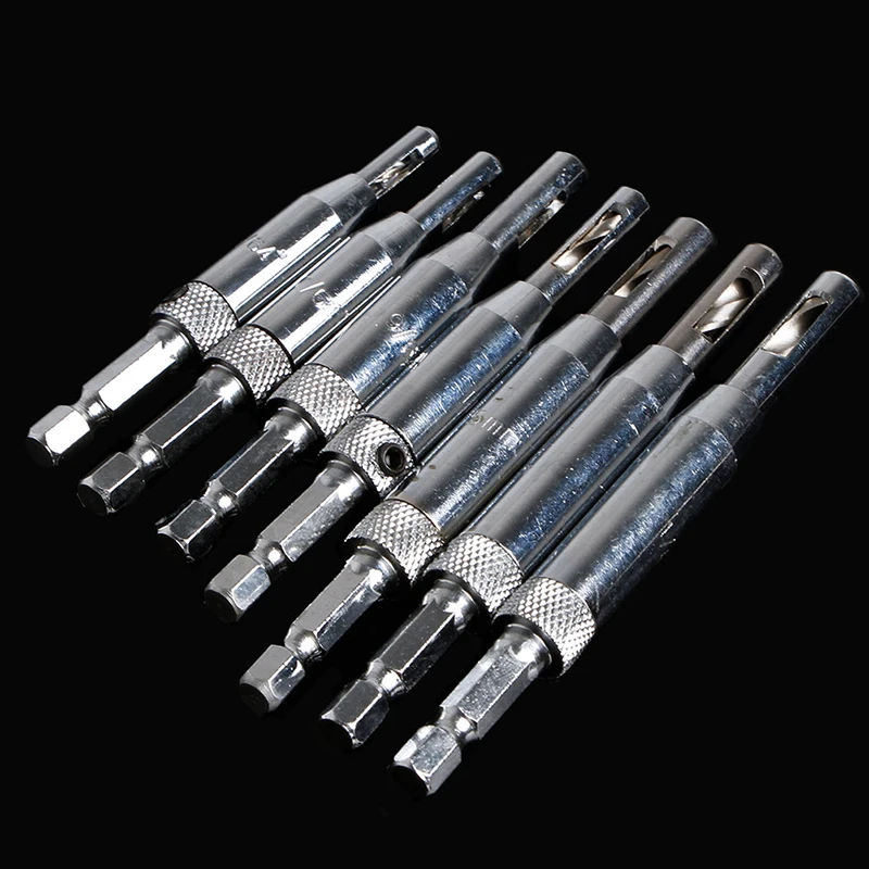 

7Pcs/Set 50mm 2.0-6.0mm Door Window Hinge Twist Wood Drill Bits Drill Shank Bit Set Drill Woodworking Bit Hole Puncher YX#