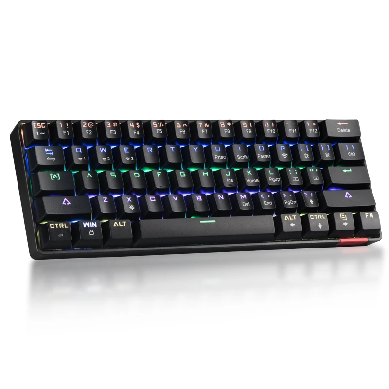 

Dik61 Key Mechanical Keyboard HotSwap Switch USB Wired Bluetooth LED Backlit Blue Axis Gaming Mechanical Keyboard For Desktop