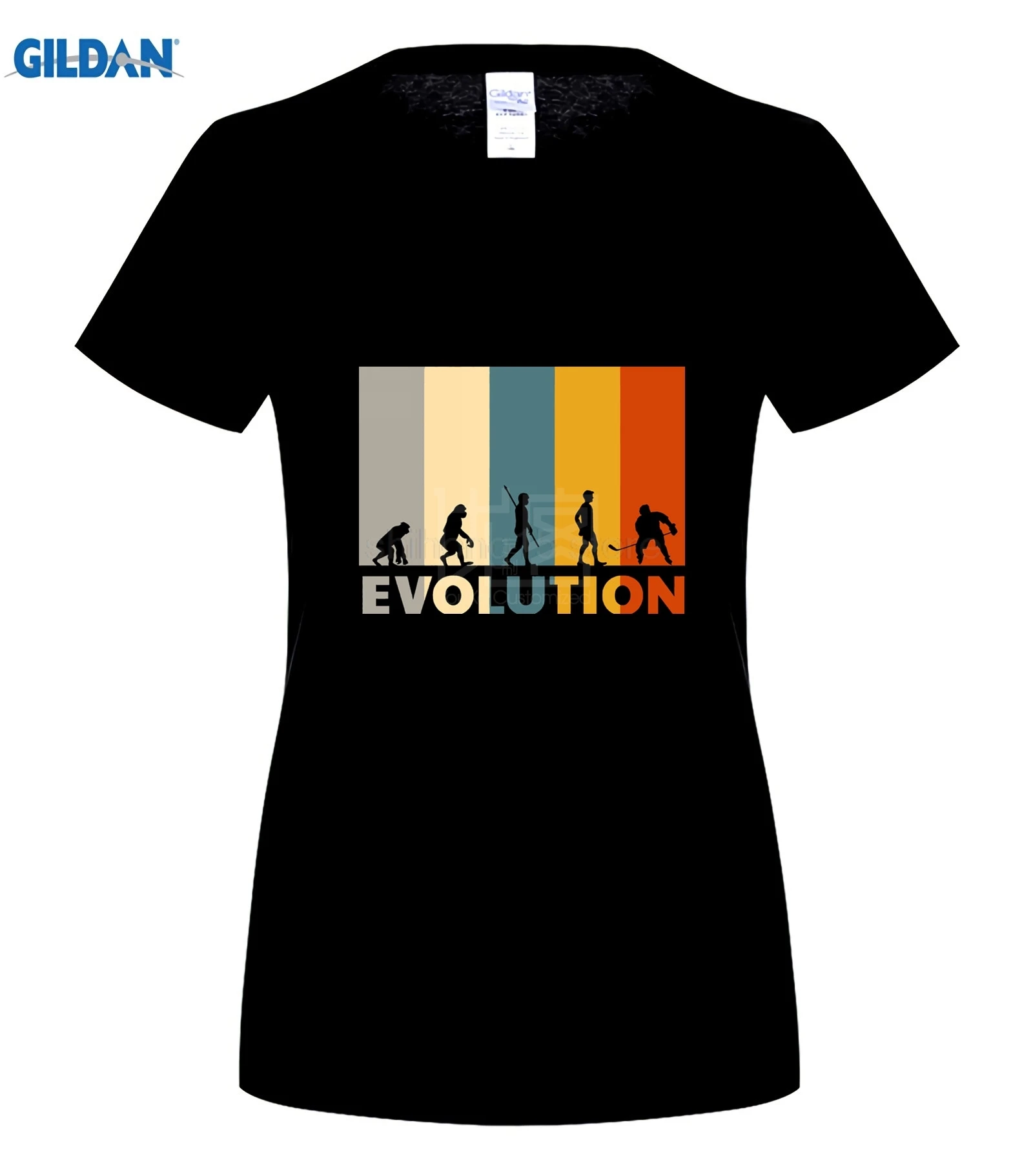 Mankind Evolution Ice Hockeyer футболка 80s Винтаж Ретро забавная одежда повседневные футболки