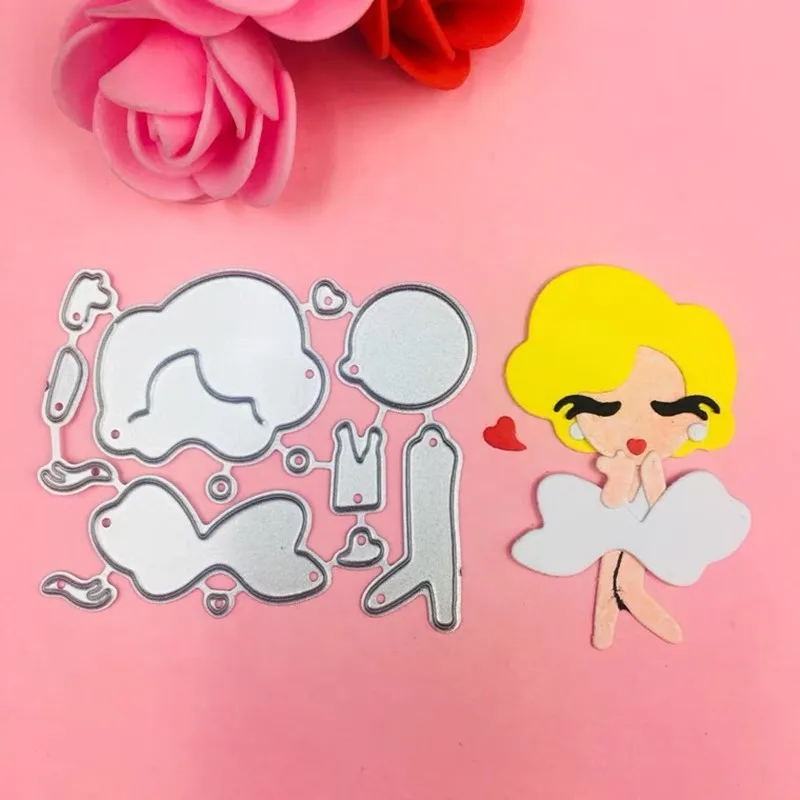 

Love Girl Metal Cut Dies Stencils for Scrapbooking Stamp/Photo Album Decorative Embossing DIY Paper Cards