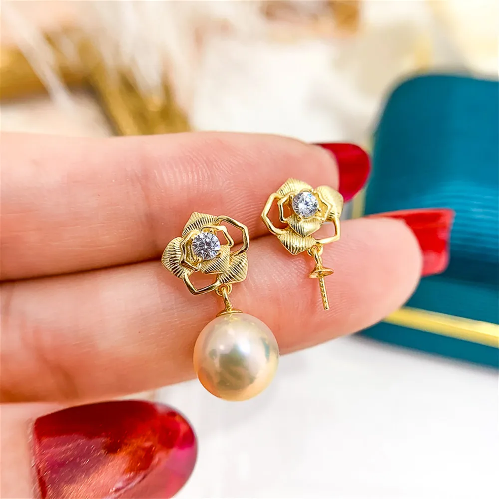 

925 Sterling Silver Earring Hooks Stud Plugs Women Simple Fashion Jewelry Making Accessories For DIY Pearl Earring Jewelry