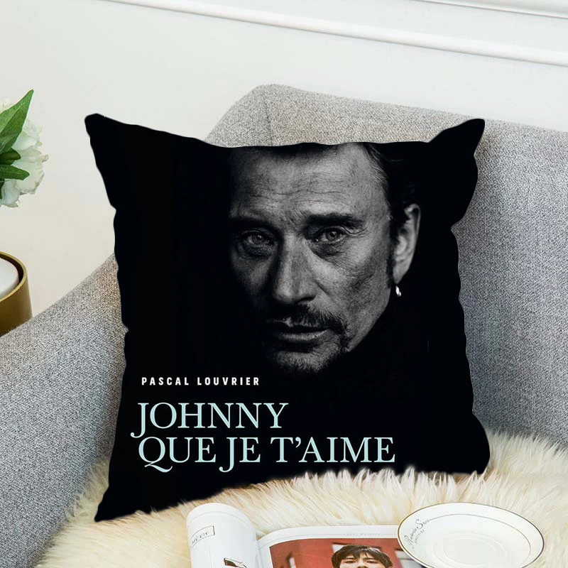 johnny hallyday Pillow Case Polyester Decorative Pillowcases Throw Cover style-2 | Дом и сад