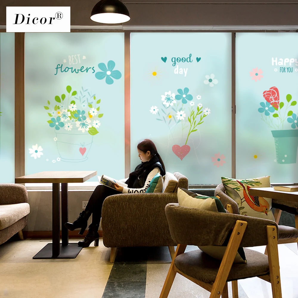 Витражная статическая пленка для окна ПВХ стеклянная домашний декор 2018 наклейка