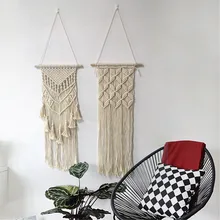 Tapiz nórdico tejido a mano, colgante de pared de macramé, decoración Bohemia para guardería, dormitorio, apartamento, cabecera del hogar (1)