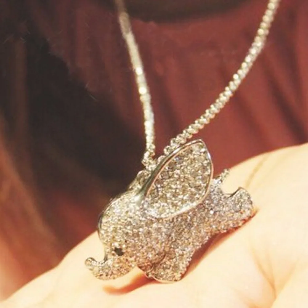 1 шт. ожерелье с подвеской в виде слона стразы | Украшения и аксессуары