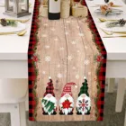Полотно, мешковина настольная дорожка, Рождественский комод, шарф, украшения для стола, сезонный Зимний Рождественский праздник, кухонный декор для обеденного стола