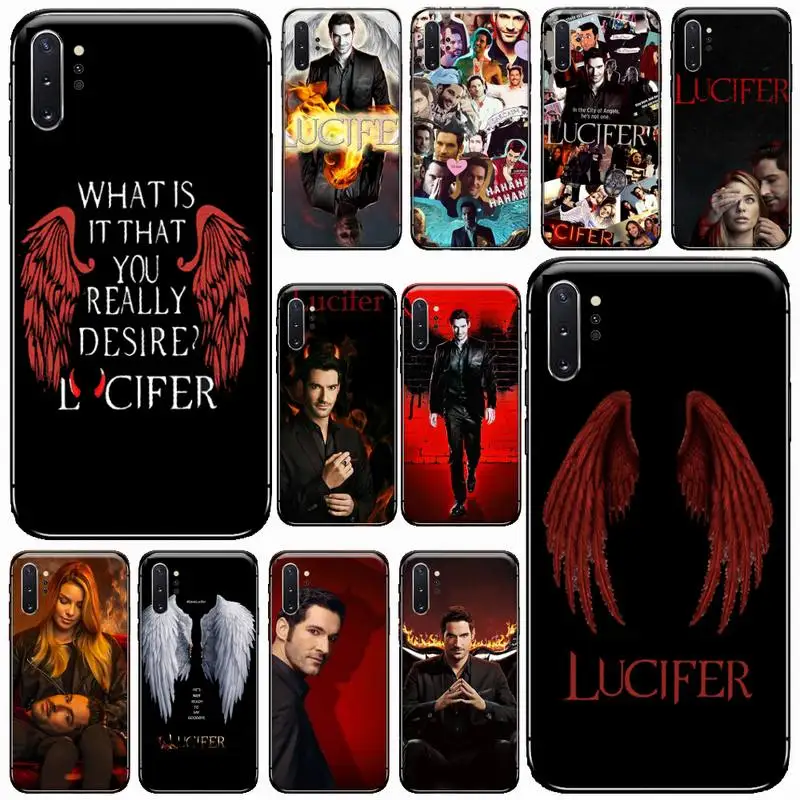

American TV Series Lucifer Phone Case For Samsung Galaxy S8 S9 S10 Plus S10E Note 3 4 5 6 7 8 9 10 Pro Lite cover