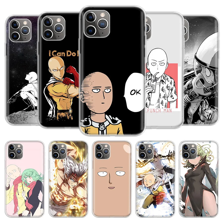 Чехол для телефона в стиле аниме One-Punch Man iPhone 13 12 11 Pro 7 6 X 8 6S Plus XS MAX + XR Mini SE 5S 7G чехол
