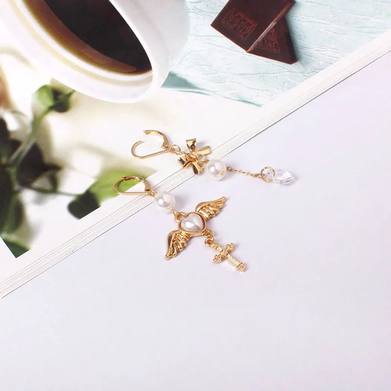 Винтажные серьги подвески золотого цвета с имитацией жемчуга|drop earrings|earrings dropsbrinco