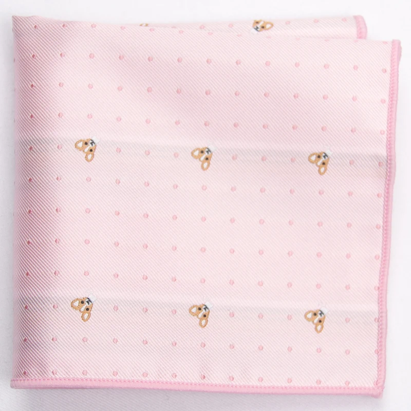 

2019 pink patterned pocket square with patterns handkerchief