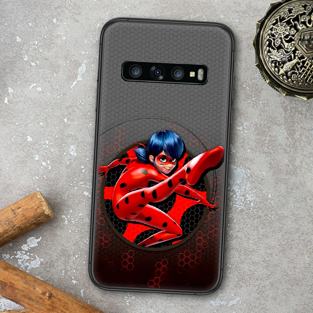 

Seven Star Girl Ladybugs Phone Case For Samsung Galaxy Note S 8 9 10 20 Plus E Lite Uitra black Cover Silicone Hoesjes Trend