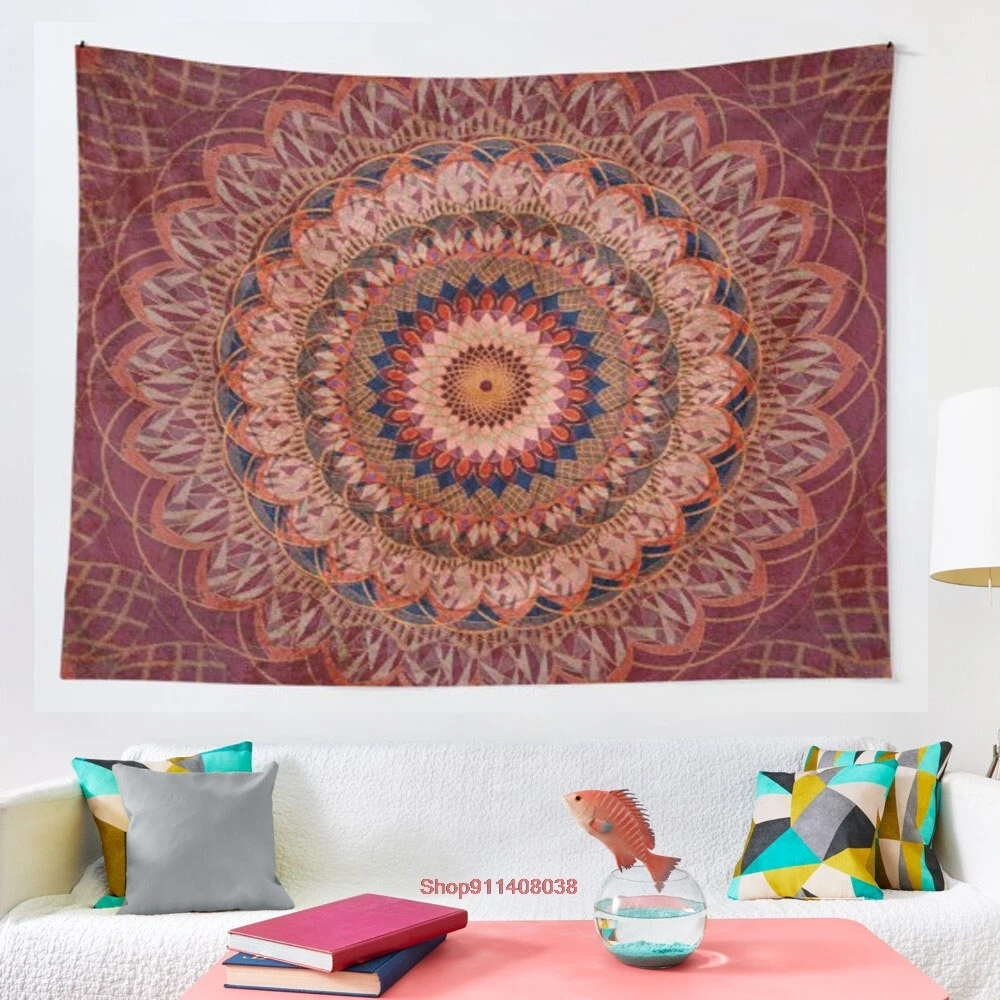 

Гобелен с драгоценными камнями Мандала великолепный Размер домашняя гостиная спальня декоративное настенное одеяло