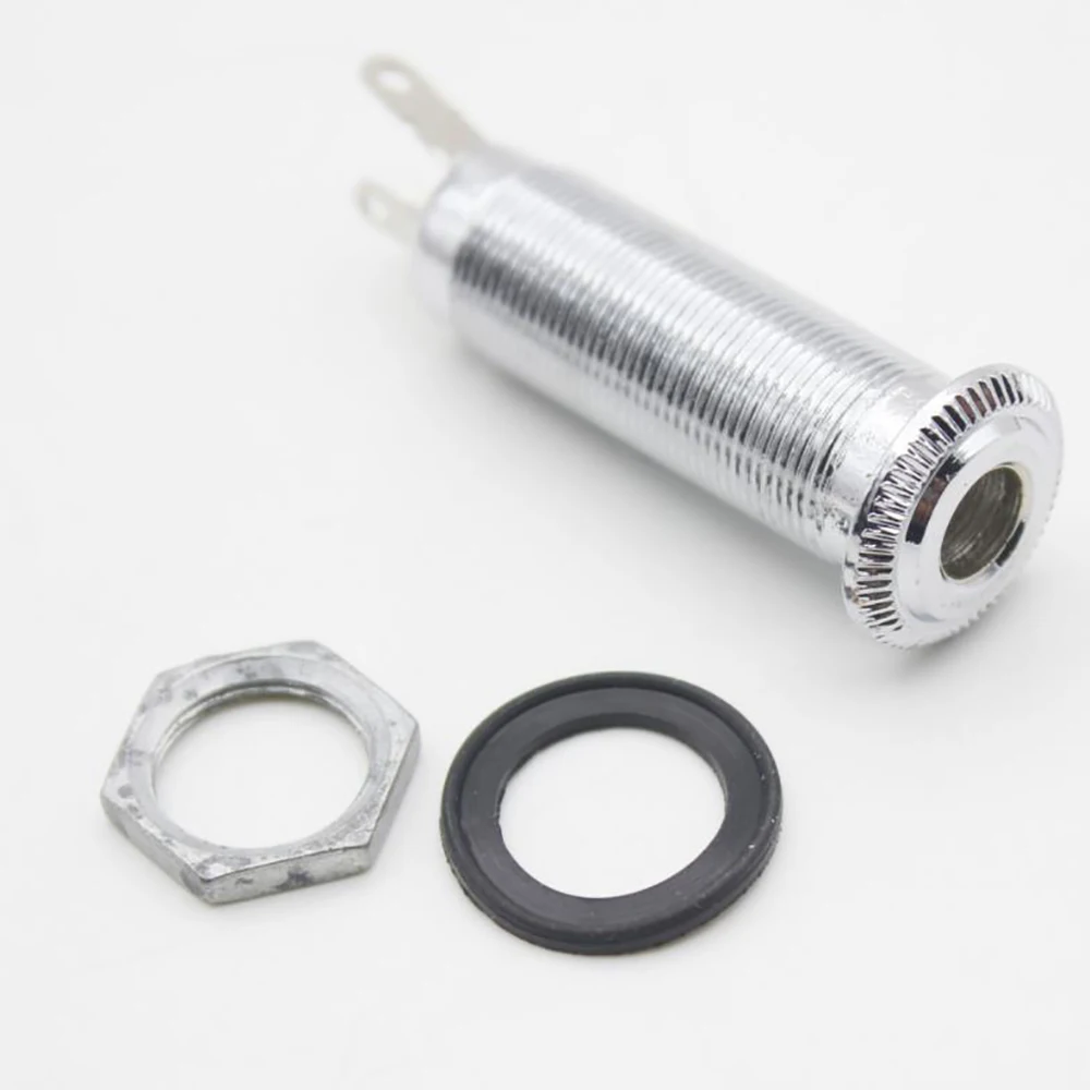 

M MBAT Electric Bass Guitar Jack Stringed Instrument Accessories Pickup Long Threaded Cylinder Output Input Socket Music Tools