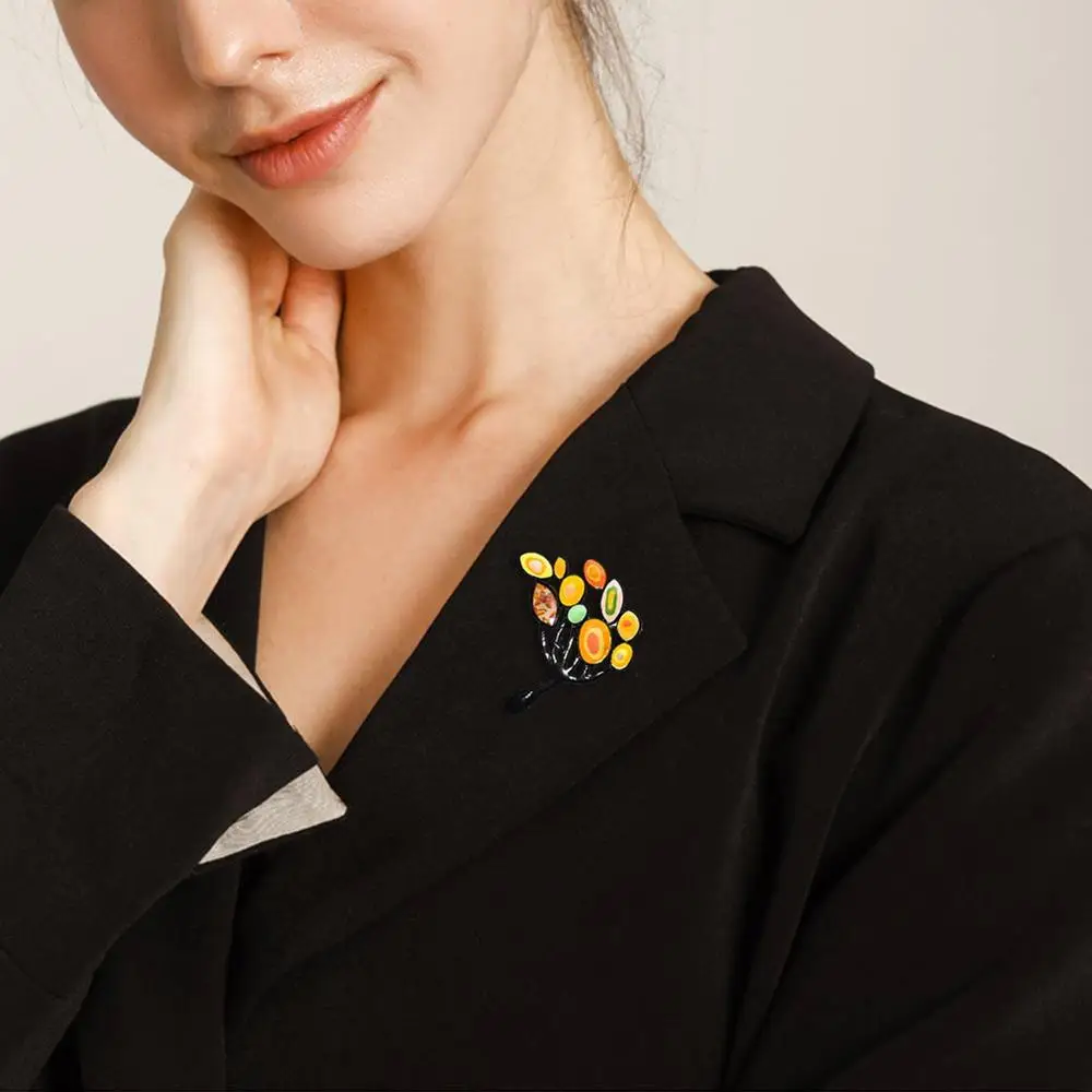 Новинка брошь в форме Древа Жизни яркие эмалевые броши булавки подарочные