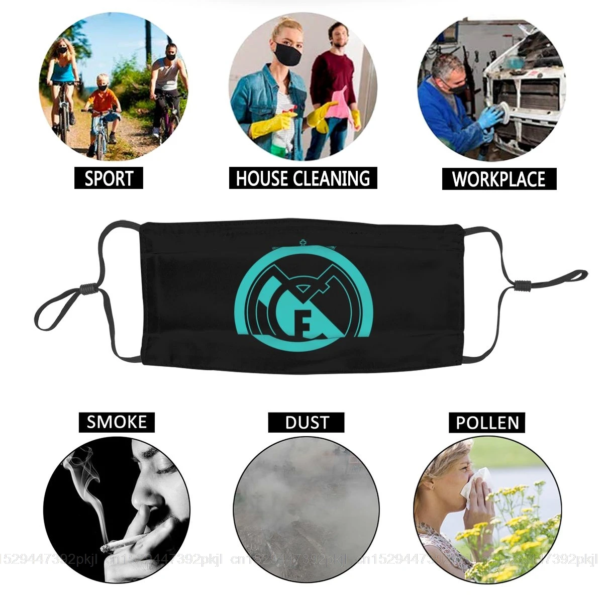 

Classic Real Madrided Logo Mask Unisex Adult Dust Mask