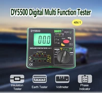 dy5500 digital multifunction resistance tester multimeter insulation ground voltmeter measuring phase indicator