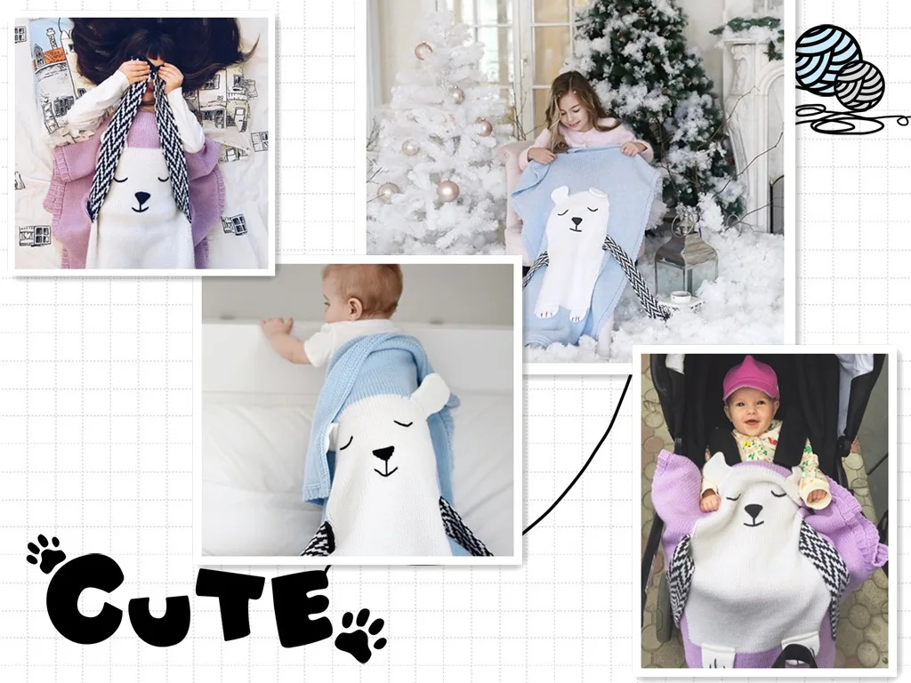 Новинка года; Bebe; белое одеяло с медведем; полотенце с ушками; вязаный свитер Soogan; сезон весна-осень пляжное одеяло; детское Хлопковое одеяло