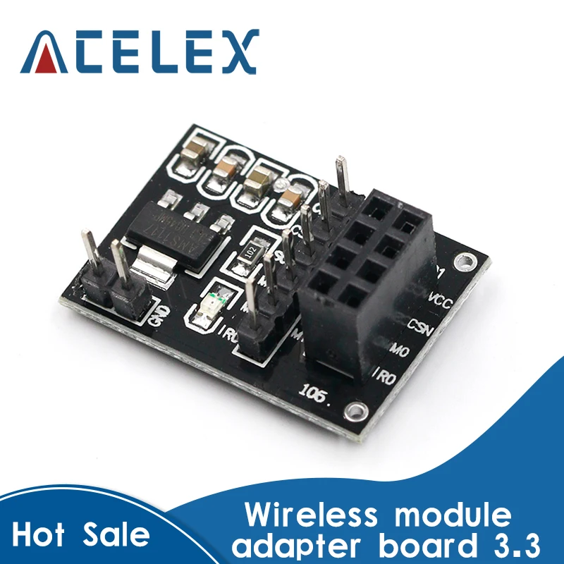 5 шт. NRF24L01 Беспроводной модуль адаптера 3 V Новый гнездо пластины доска для 8Pin arduino