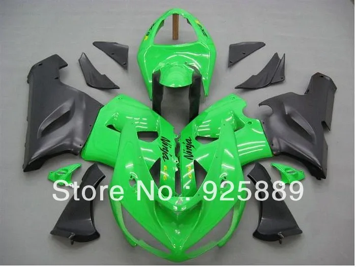 

High Quality Green Black Body For KAWASAKI ZX6R 05 06 ZX 6R 05-06 ZX-6R 2005 2006 2005-2006 ABS Fairing Kit