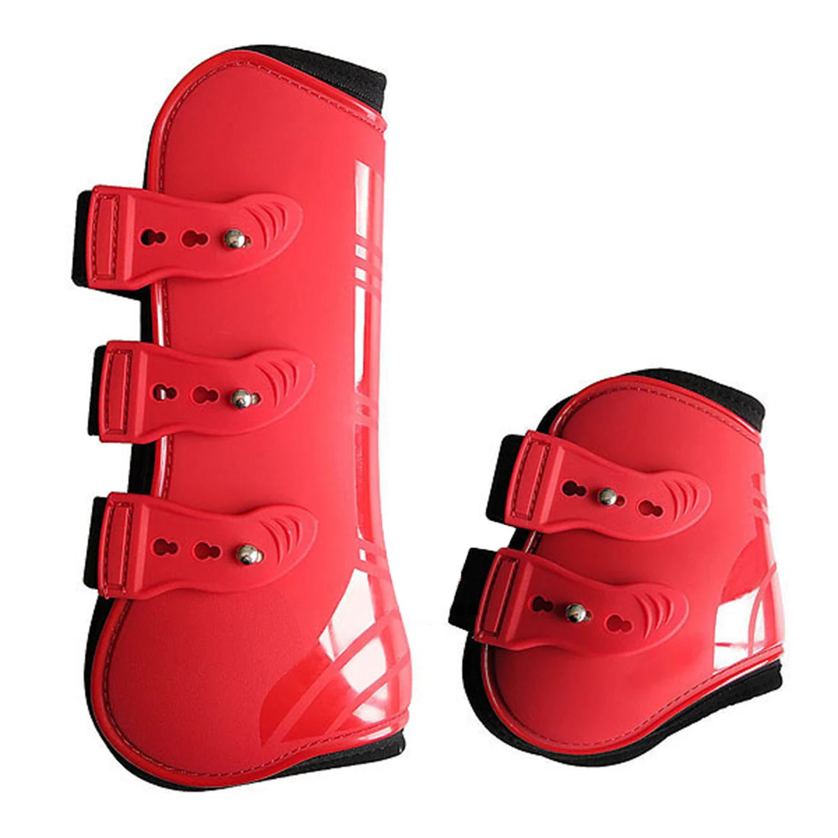 

4pcs Practical Front Hind Brace Protection Wrap Farm Horse Leg Boots Adjustable Training Guard Durable Equestrian Outdoor Riding