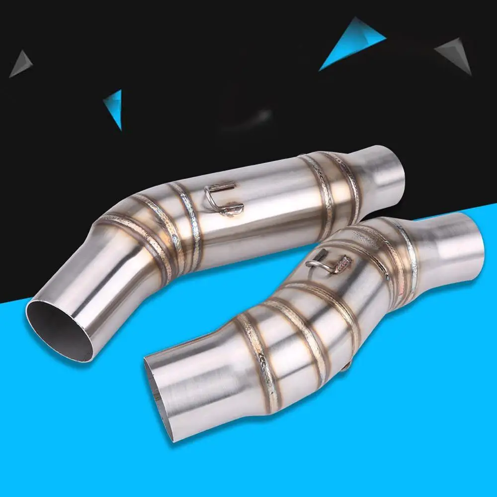 Соединительная круглая выхлопная средняя труба для мотоцикла 51 мм Глушитель без