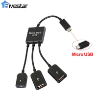 3 in 1 micro usb power charging host otg hub cable adapter for samsung note game mouse keyboard adapter for android tablet black