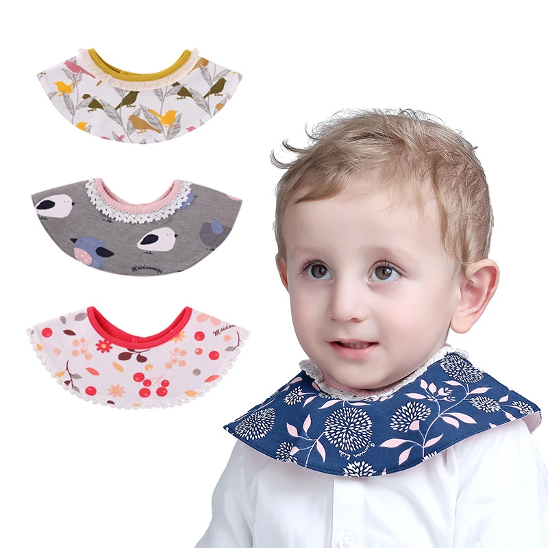 2020 New Arrival Cotton Baby Bibs TPU Waterproof Burp Clothes Double Layer Toddler Feeding Boys Girls Round Smock | Детская одежда и
