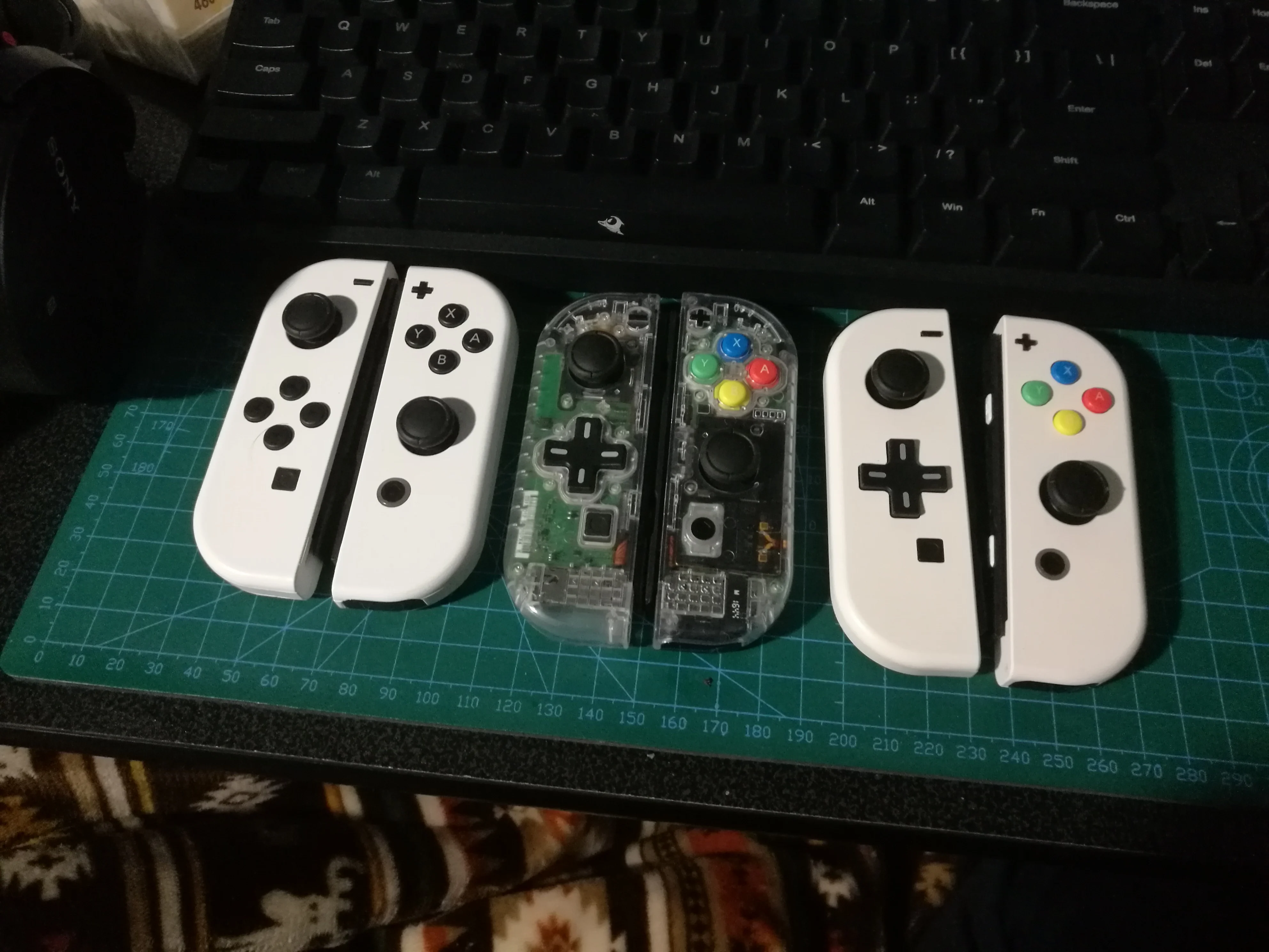 Чехол для корпуса Joy-Con прозрачный красно-синий чехол замены на заказ NS NAND чехлы