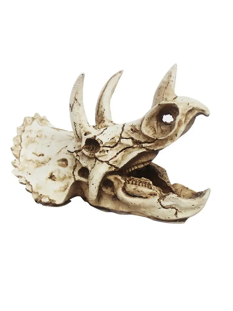 1 шт. аквариум из смолы дракона/декорация для террариума череп динозавра