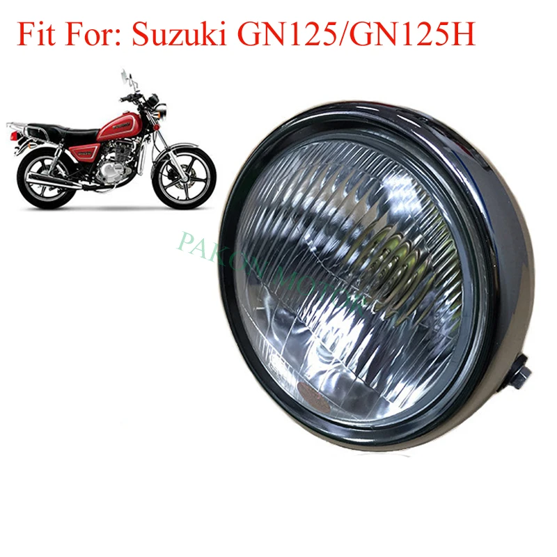 

Motorcycle Headlight Front Lamp Head Light for Suzuki Haojue Lifan GN125 GN125H GN125F 125cc-250cc Metal Chromed LED Oxygen Bulb