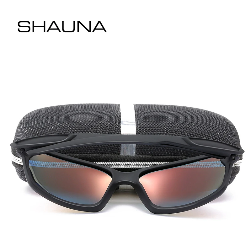 

SHAUNA Vintage Fashion Men Classic Polarized Sunglasses Red Green Blue Mirror Lens Film Coating Goggle Driving Fishing Glasses
