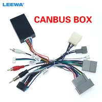 leewa car audio radio cd player 16pin android power calbe adapter with canbus box for honda civic crv media wiring harness