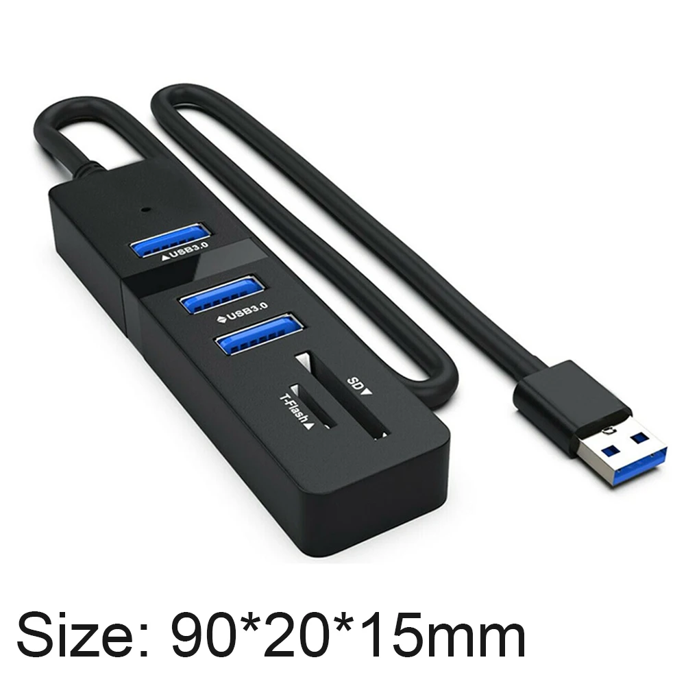 

5 in 1 USB 3.0 HUB Docking Splitter for Windows 98SE/ME/2000/XP/Vista/7/8/10 Laptop Notebook PC Accessories 90X20X15mm