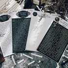 8 листов черно-белых слов, наклейки с фразой, журнал, планировщик, сделай сам, скрапбукинг, материал, бумага, канцелярские принадлежности, наклейки, украшения альбома