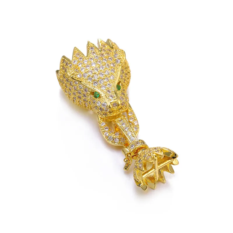 Gold Juya Ali Moda кубический цирконий декоративный Дракон крепеж разъемы для DIY натуральный камень барокко Жемчуг Ювелирные изделия с кистями изготовления - Цвет: Gold