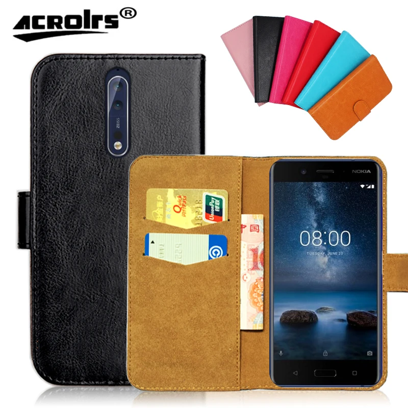 

Case For Nokia 1 2 3 5 6 7 8 Plus Nokia Case Flip Slots Leather Wallet Cases protective Cover Phone Bag