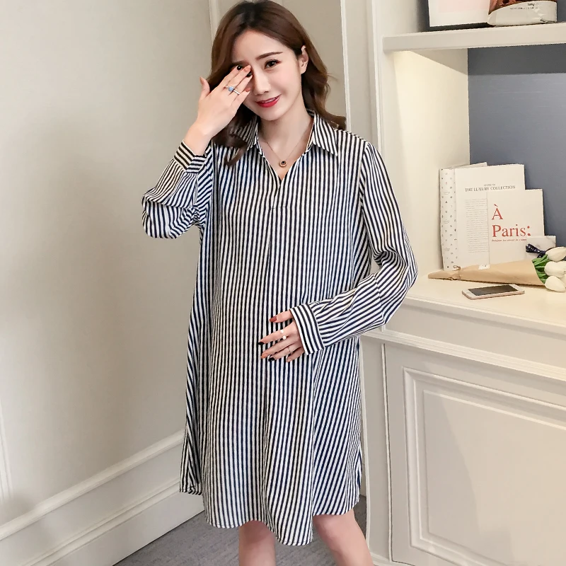 Платье для беременных стильное платье с длинными рукавами женщин мам 1011 ~ A 40