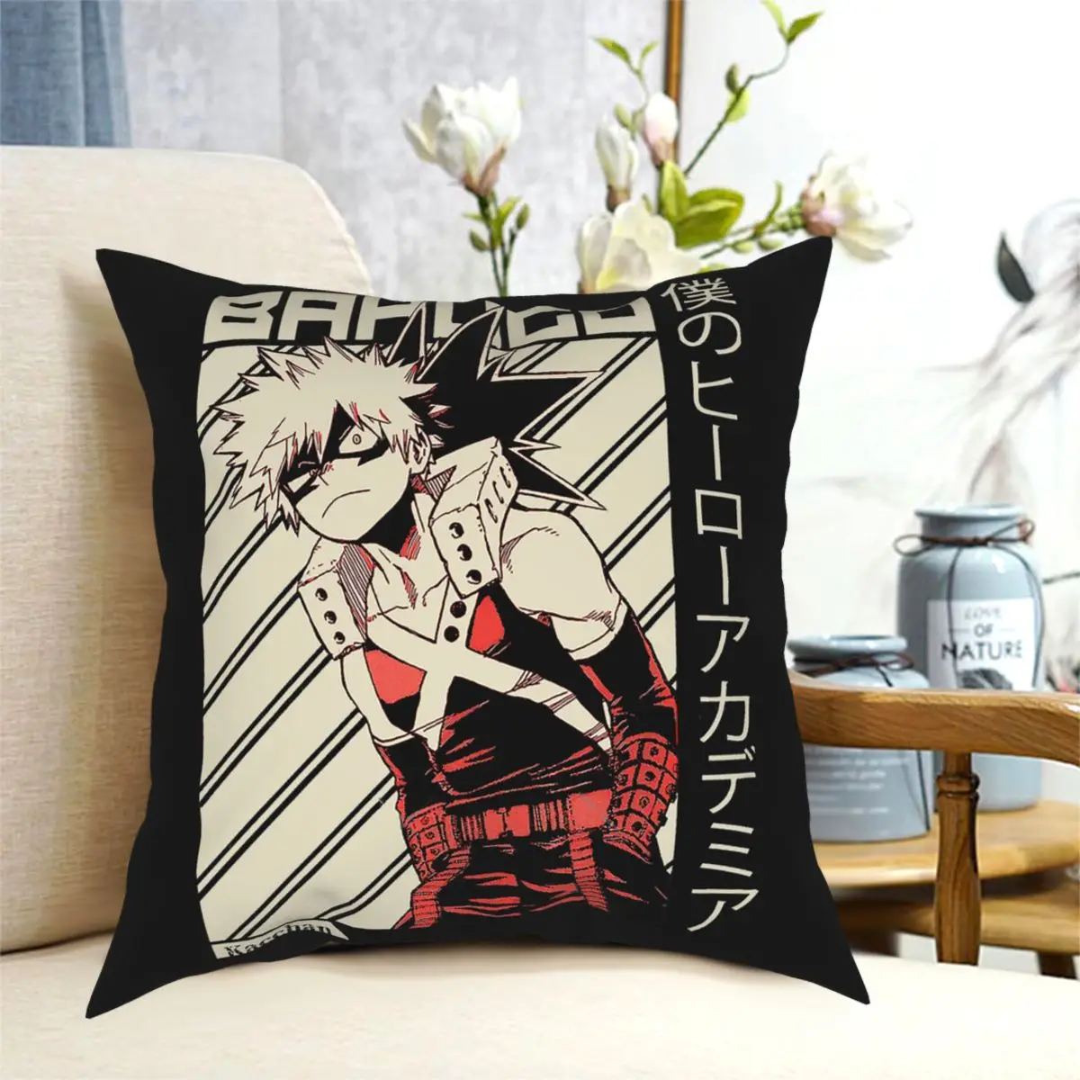 

Katsuki Bakugo Эфирное мой герой декоративная наволочка для подушки для дивана из пвх по индивидуальному заказу накидки на подушки
