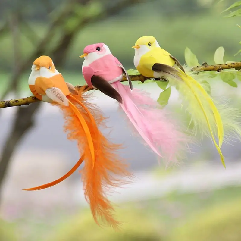 

12pcs Fake Craft Birds Artificial Foam Feathers Mini Bird,Table,Birthday Party Decorations Kids,Wedding,Valentines Day