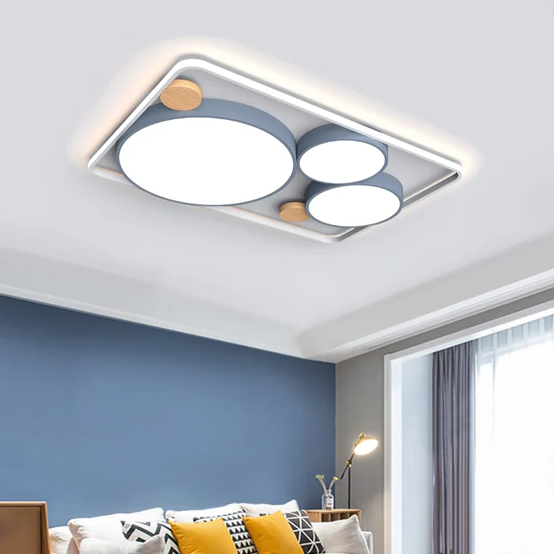 

Прямоугольная потолочная лампа для гостиной, новинка 2020, Минималистичная Современная атмосфера, домашний Креативный светодиодный светильник для спальни, скандинавский свет