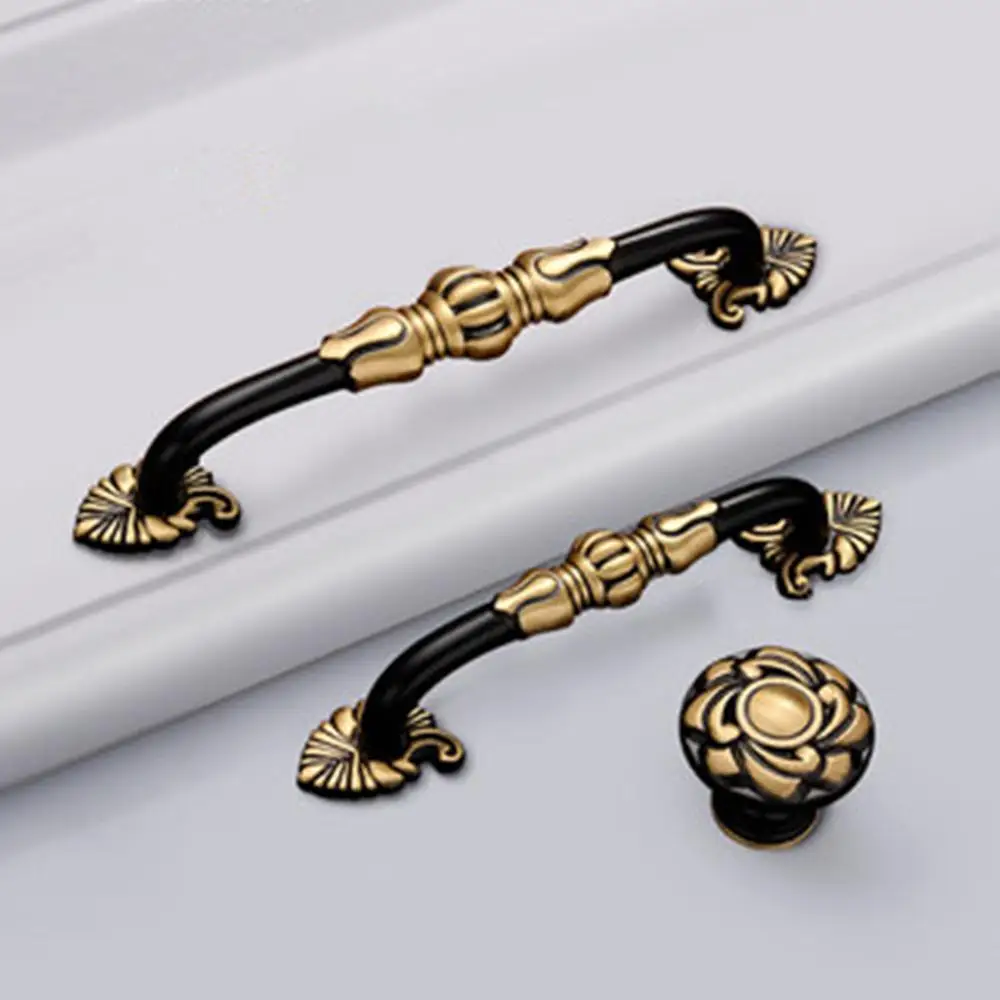 Ящик для шкафа из чистой меди ручка дверей американский стиль Европейский новый