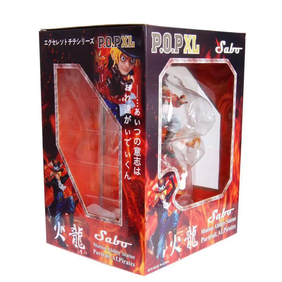 

33cm One Piece P.o.p Xl Sabo Motion Ability Action Figure Decoration Home Statue Model Toys Japan Anime Character Figurines
