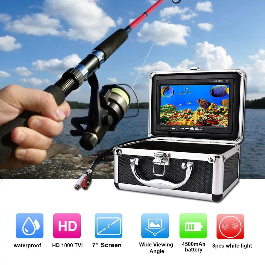 Подводная камера рыбопоисковый прибор с цветным экраном 30 метров монитор 7