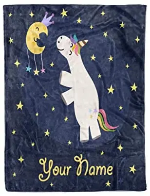 Economici Coperta Da Tiro In Pile Unicorno Carino Ragazza Personalizzata Per Bambini-neonate Coperte Per Neonati Per Neonati Unicorns Di Sicurezza Del Letto