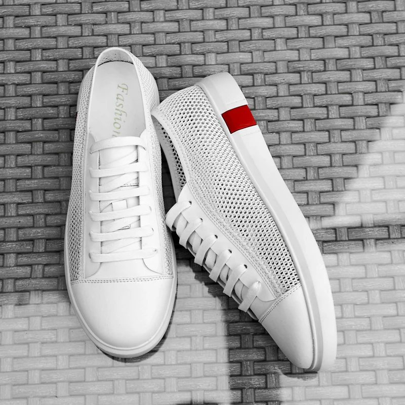 Кроссовки мужские сетчатые дышащие теннисные туфли удобная прогулочная обувь