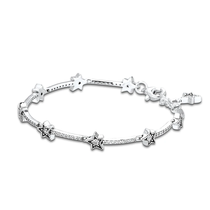 

Bracelet For Women Silver Celestial Stars Bracelets 925 Sterling Silver Jewelry Femme Pulseira Plata de ley Armband