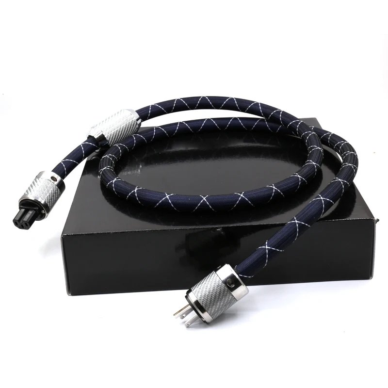 HiFi Schuko Furutech Nanoflux-18 OCC Rhodium Carbon Fiber Fever EU AC Power Cable FI-E50 FI-50 (R) Plug Fever Audio