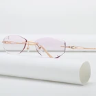 Женские очки без оправы ZIROSAT, брендовые дизайнерские очки из чистого титана 9112 для близорукости, прозрачная оправа для очков по рецепту