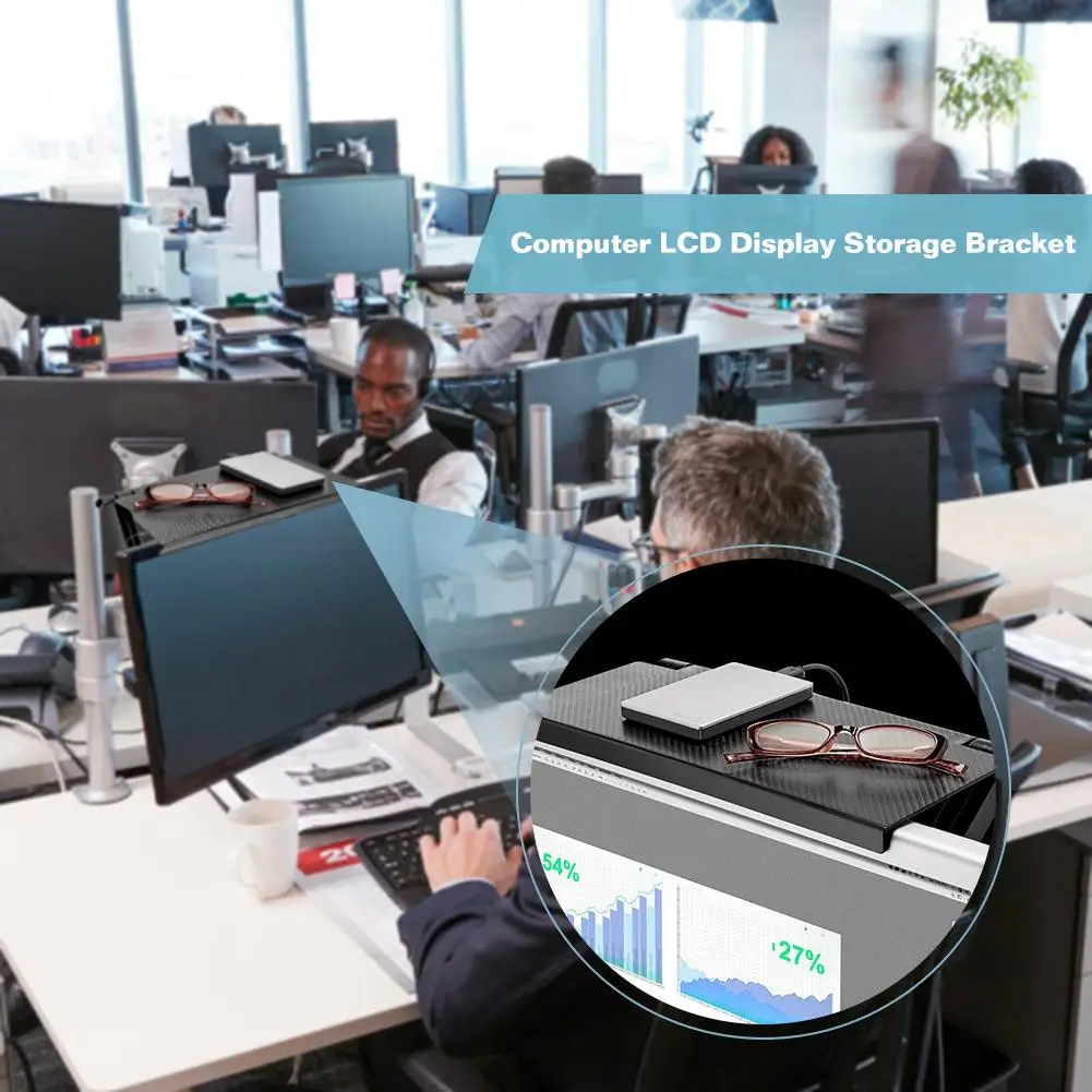 Настольная подставка для мониторов телевизора креативная полка хранения 1 шт. |